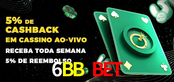 Promoções do cassino ao Vivo 6BB Bet